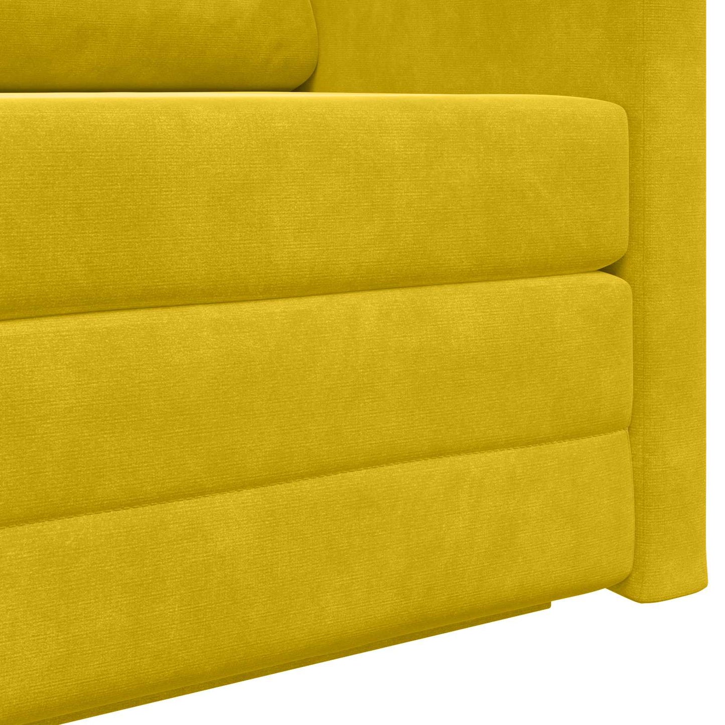 vidaXL Schlafsofa 110cm Sonnenblumen Gelb Samt