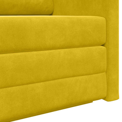 vidaXL Schlafsofa 110cm Sonnenblumen Gelb Samt