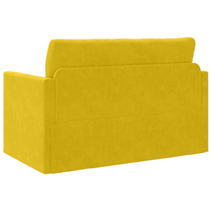 vidaXL Schlafsofa 110cm Sonnenblumen Gelb Samt
