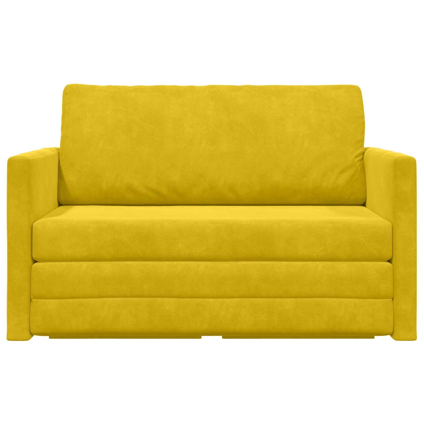 vidaXL Schlafsofa 110cm Sonnenblumen Gelb Samt