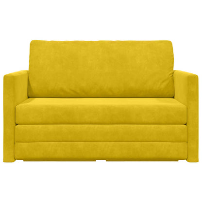 vidaXL Schlafsofa 110cm Sonnenblumen Gelb Samt
