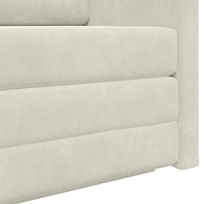 vidaXL Schlafsofa 110cm Creme Samt
