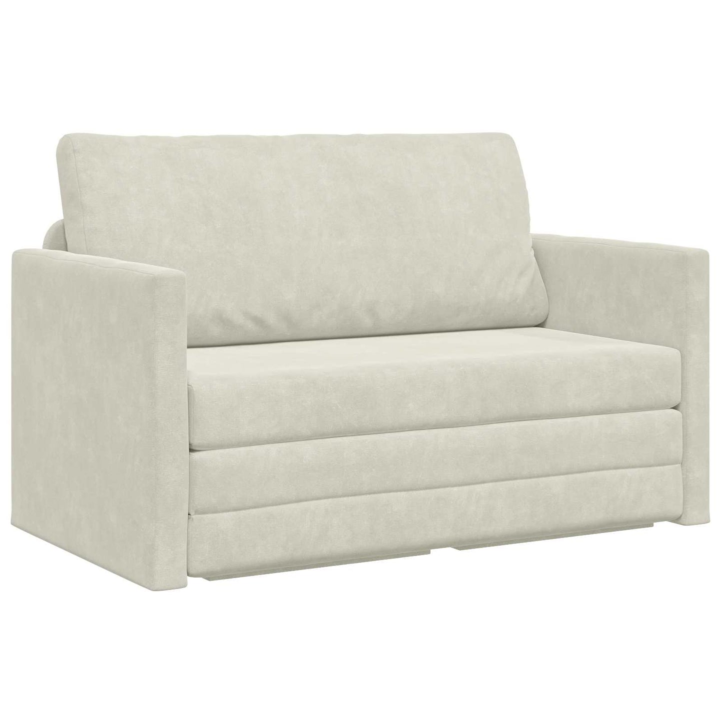 vidaXL Schlafsofa 110cm Creme Samt
