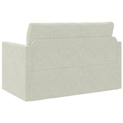 vidaXL Schlafsofa 110cm Creme Samt