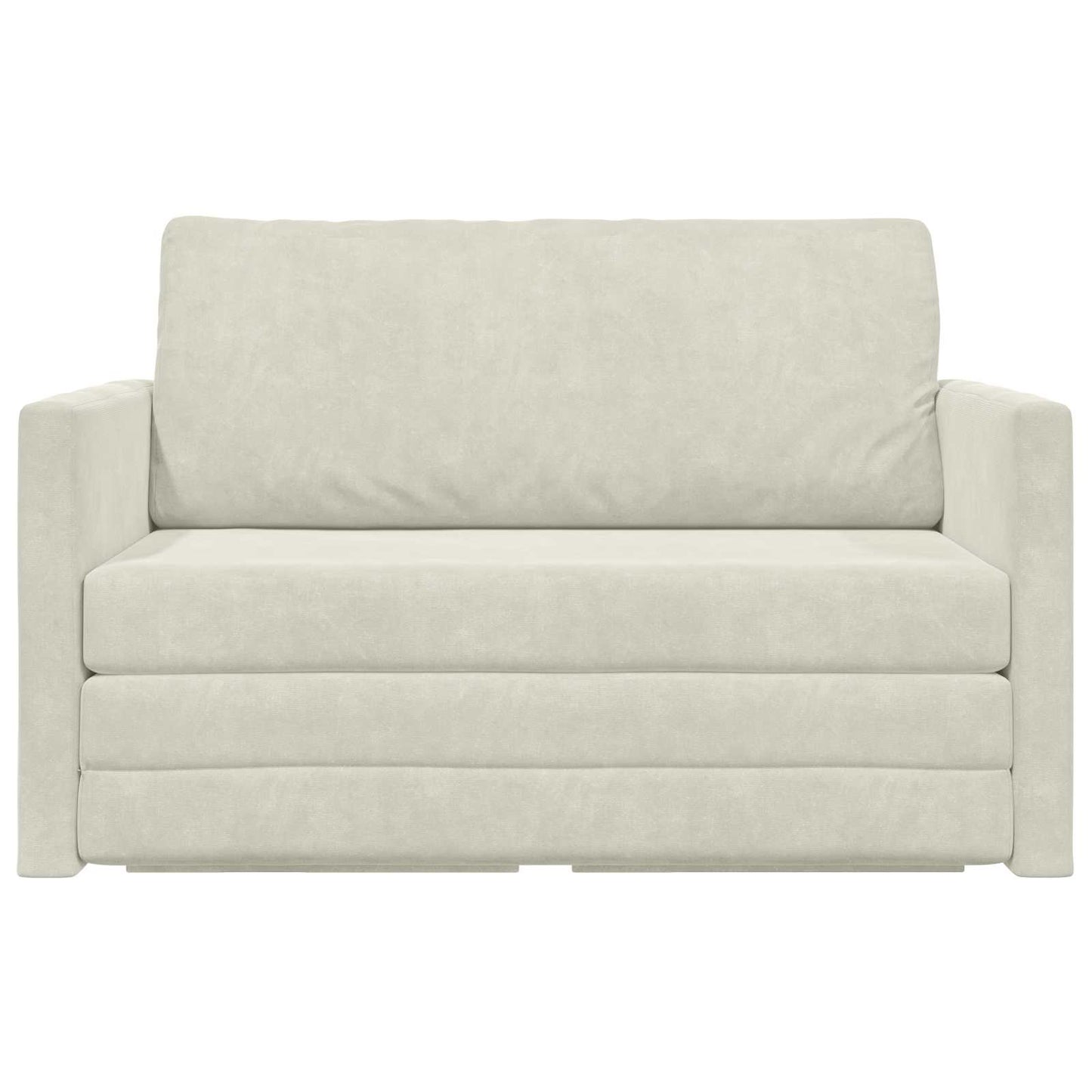 vidaXL Schlafsofa 110cm Creme Samt