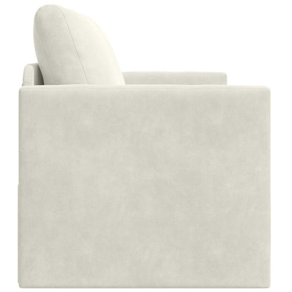 vidaXL Schlafsofa 110cm Creme Samt