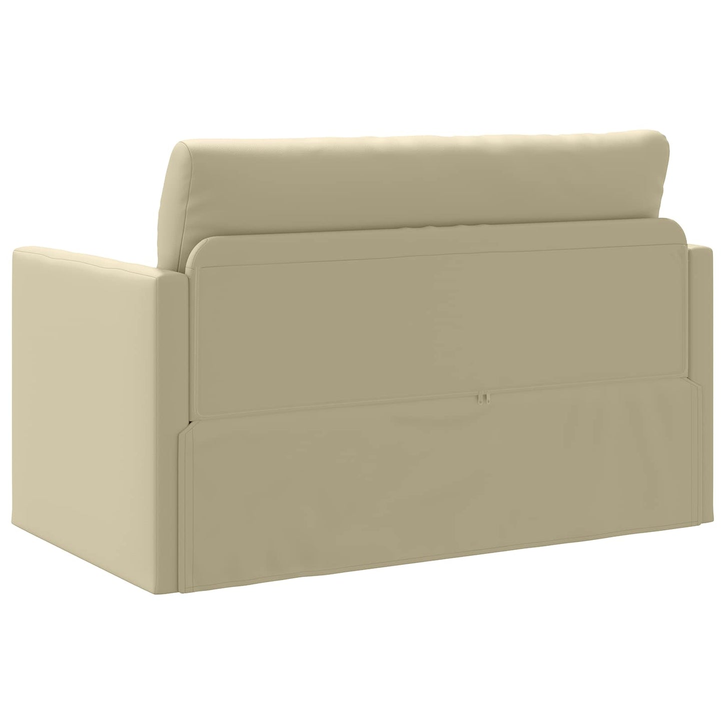 vidaXL Schlafsofa 110cm Creme Kunstleder