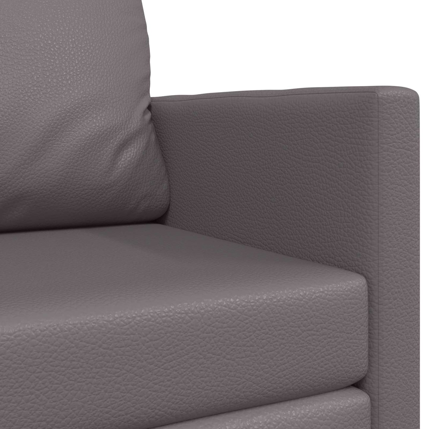 vidaXL Schlafsofa 110cm Grau Kunstleder