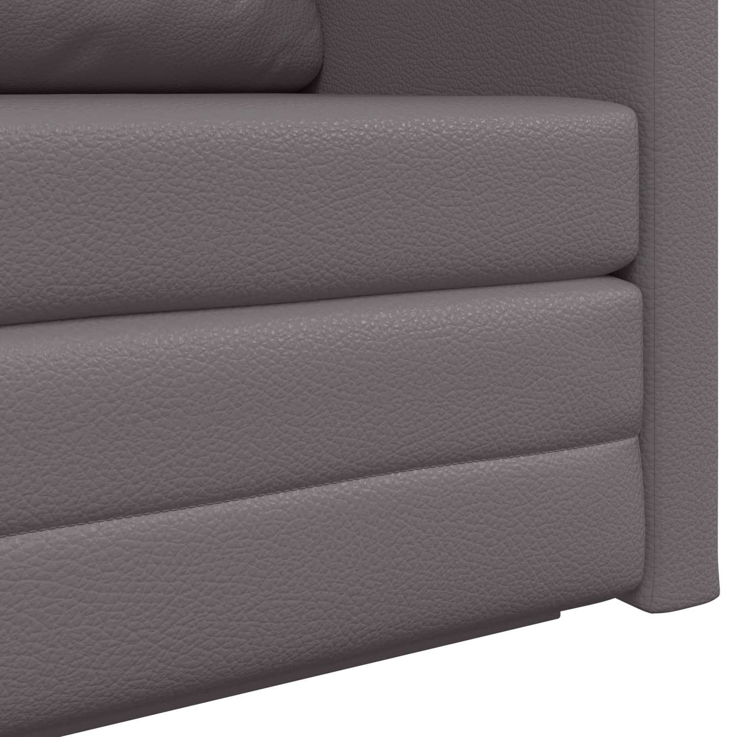 vidaXL Schlafsofa 110cm Grau Kunstleder