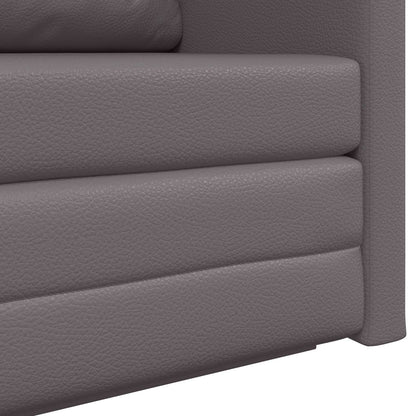 vidaXL Schlafsofa 110cm Grau Kunstleder