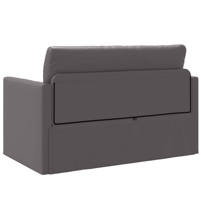 vidaXL Schlafsofa 110cm Grau Kunstleder