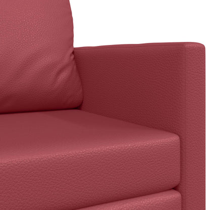 vidaXL Schlafsofa 110cm Weinrot Kunstleder