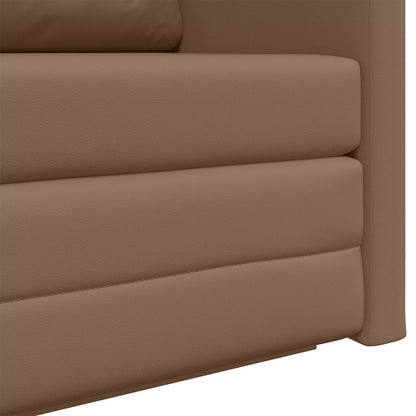 vidaXL Schlafsofa 110cm Cappuccino Kunstleder