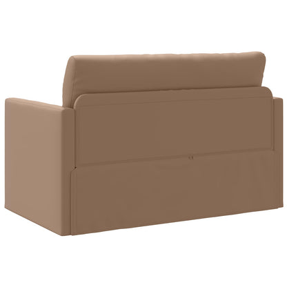 vidaXL Schlafsofa 110cm Cappuccino Kunstleder