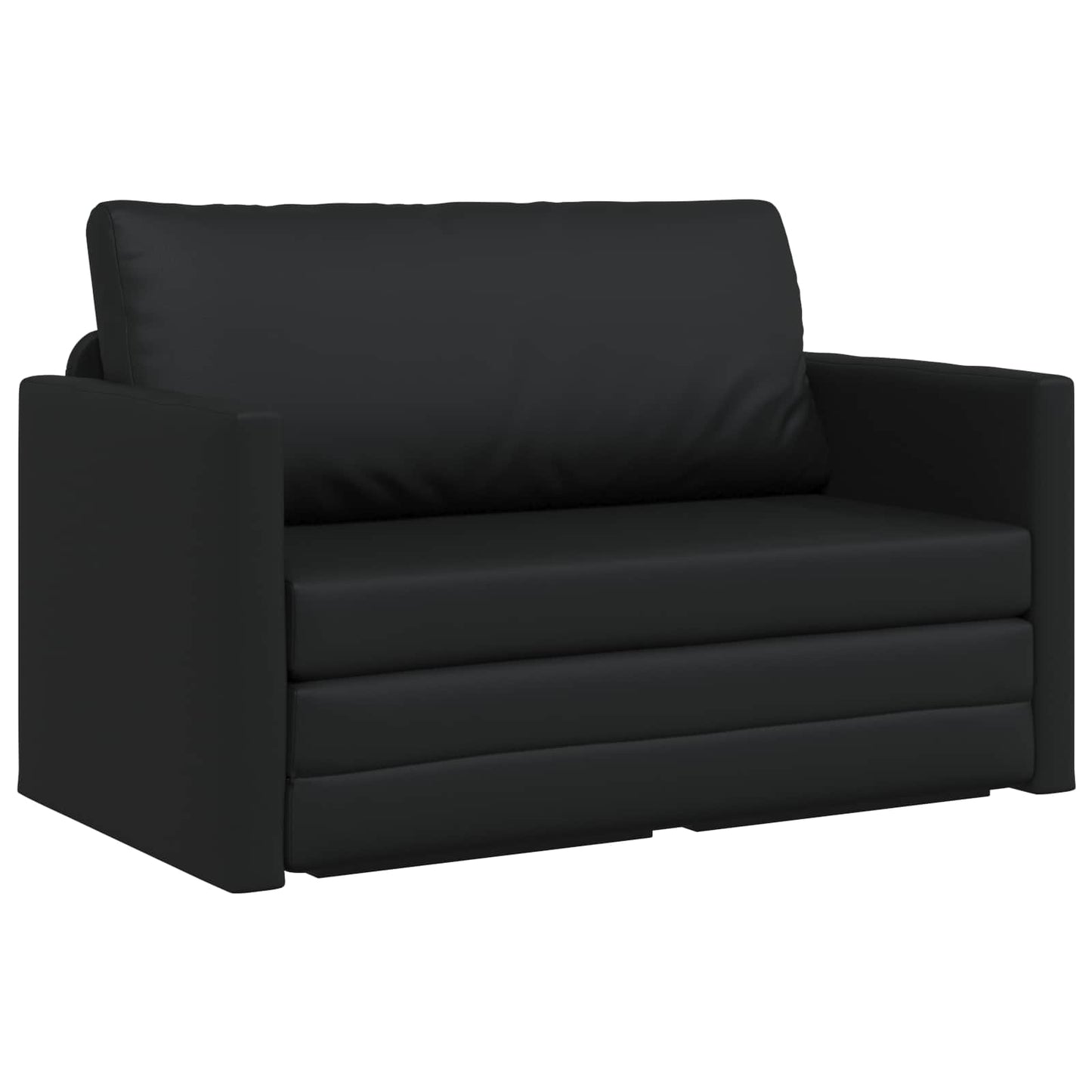 vidaXL Schlafsofa 110cm Schwarz Kunstleder