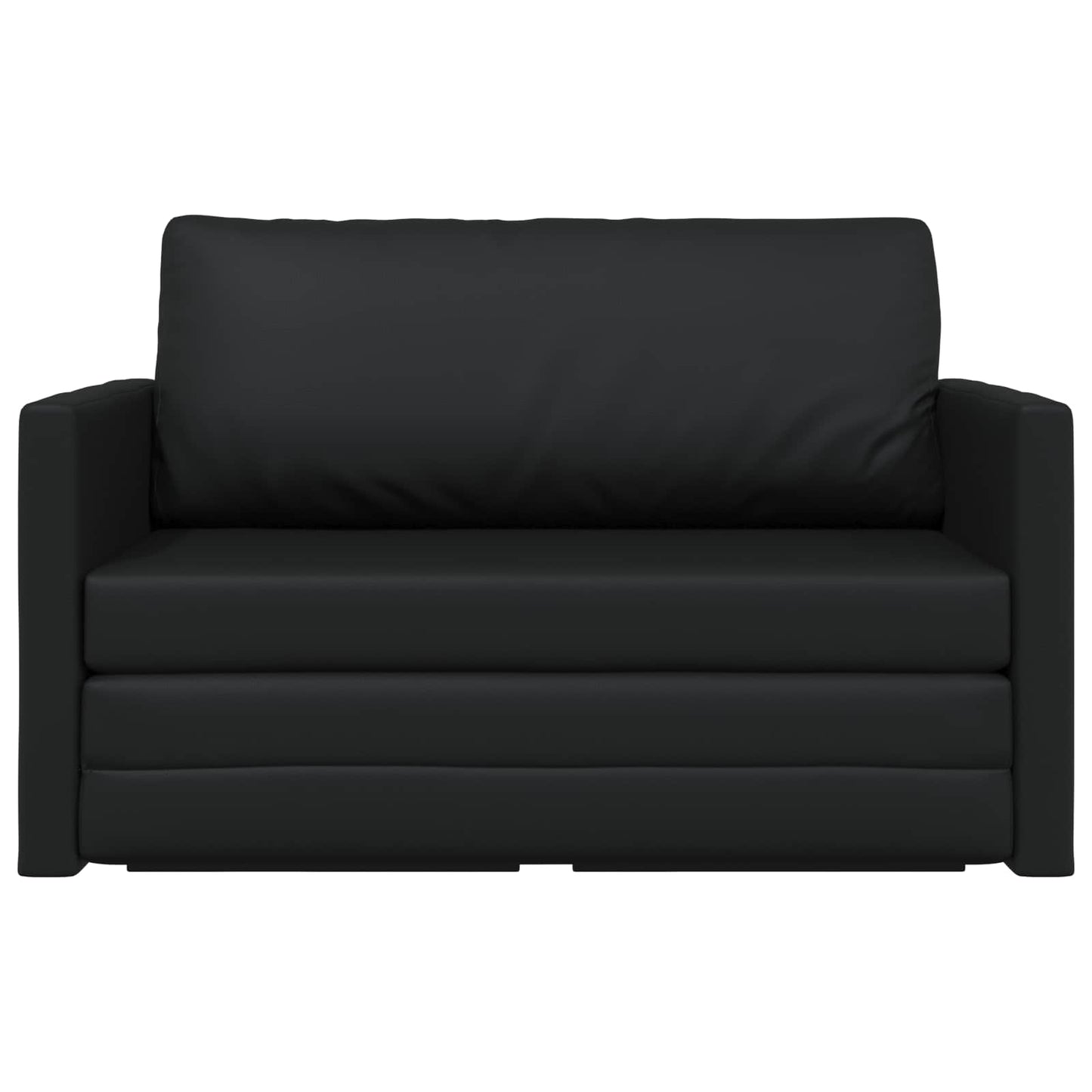 vidaXL Schlafsofa 110cm Schwarz Kunstleder