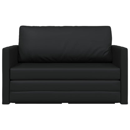 vidaXL Schlafsofa 110cm Schwarz Kunstleder