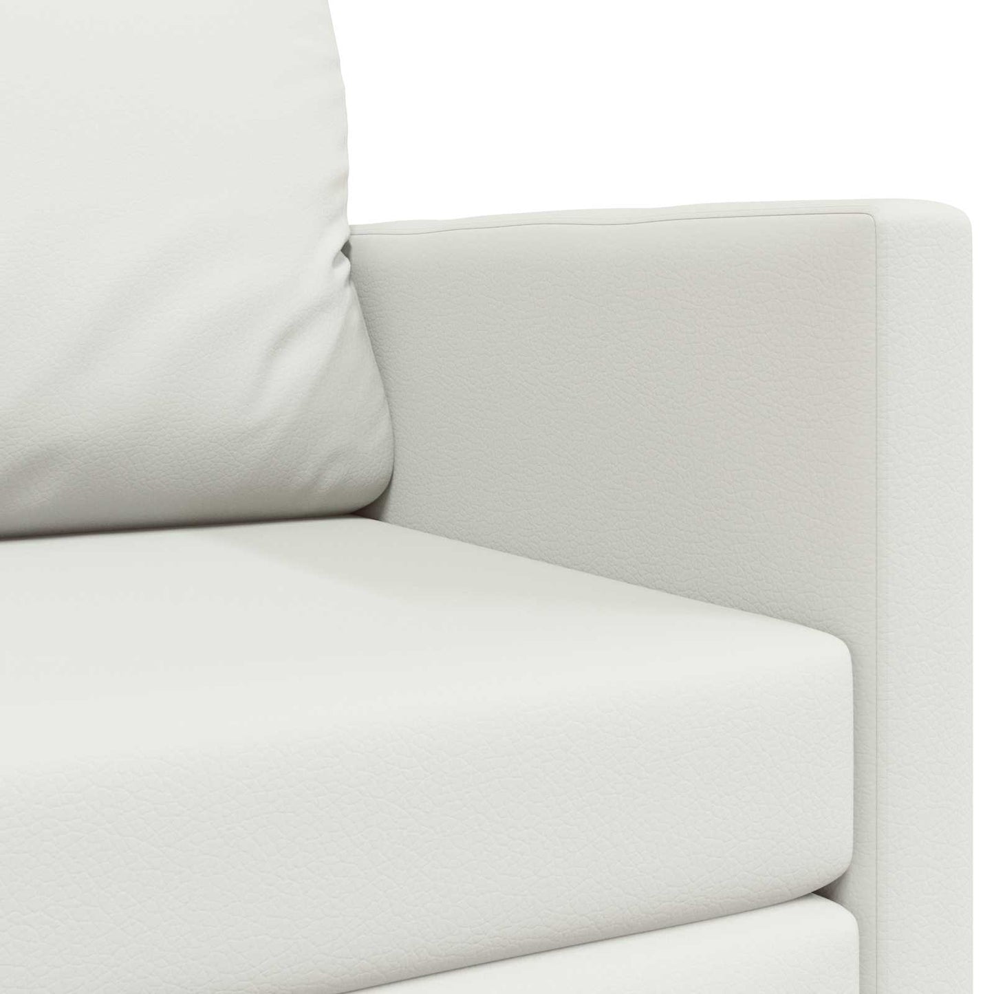 vidaXL Schlafsofa 110cm Weiß Kunstleder