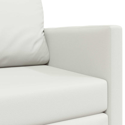 vidaXL Schlafsofa 110cm Weiß Kunstleder