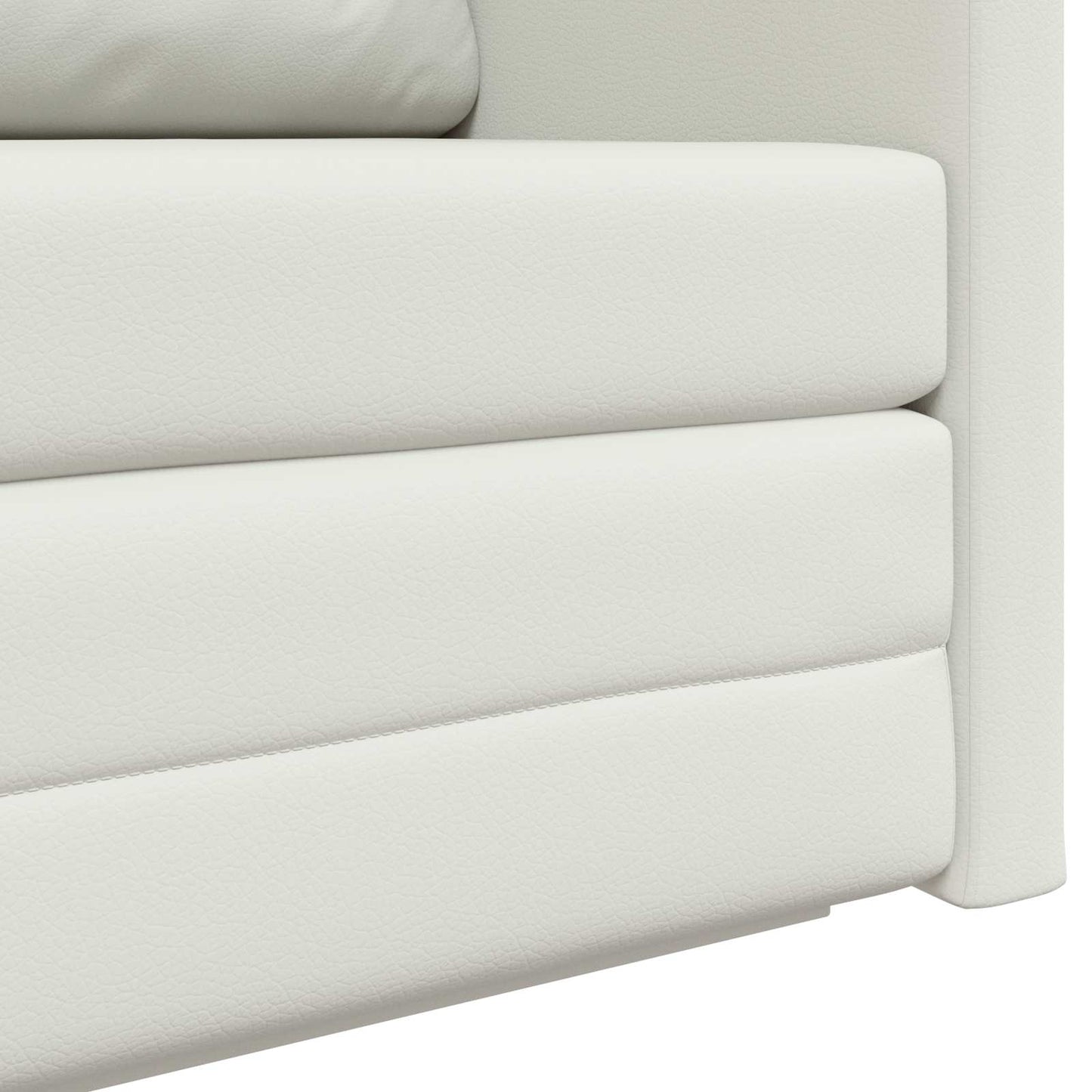vidaXL Schlafsofa 110cm Weiß Kunstleder