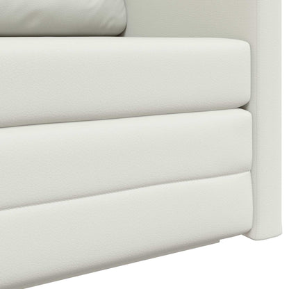 vidaXL Schlafsofa 110cm Weiß Kunstleder