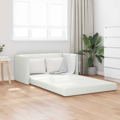 vidaXL Schlafsofa 110cm Weiß Kunstleder