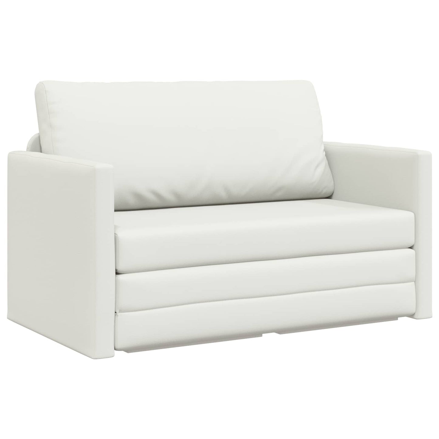 vidaXL Schlafsofa 110cm Weiß Kunstleder