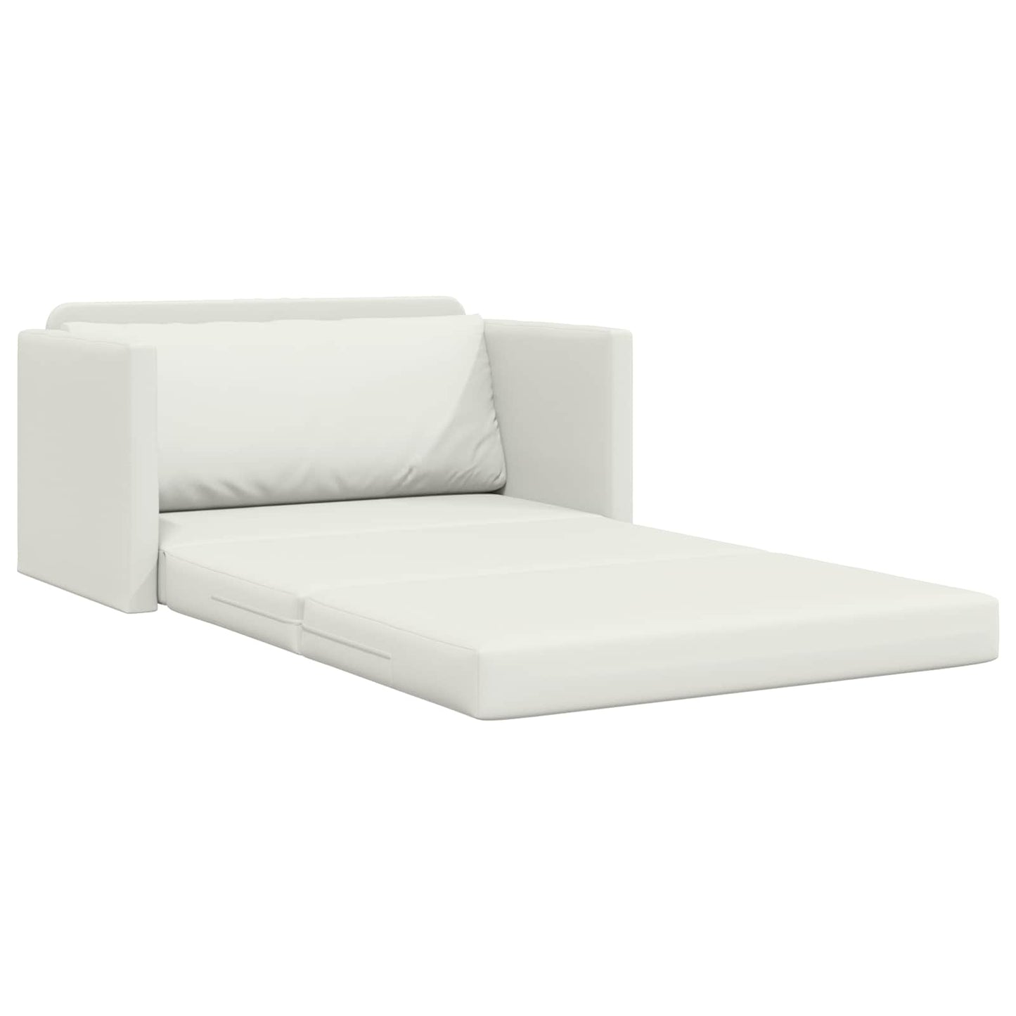 vidaXL Schlafsofa 110cm Weiß Kunstleder