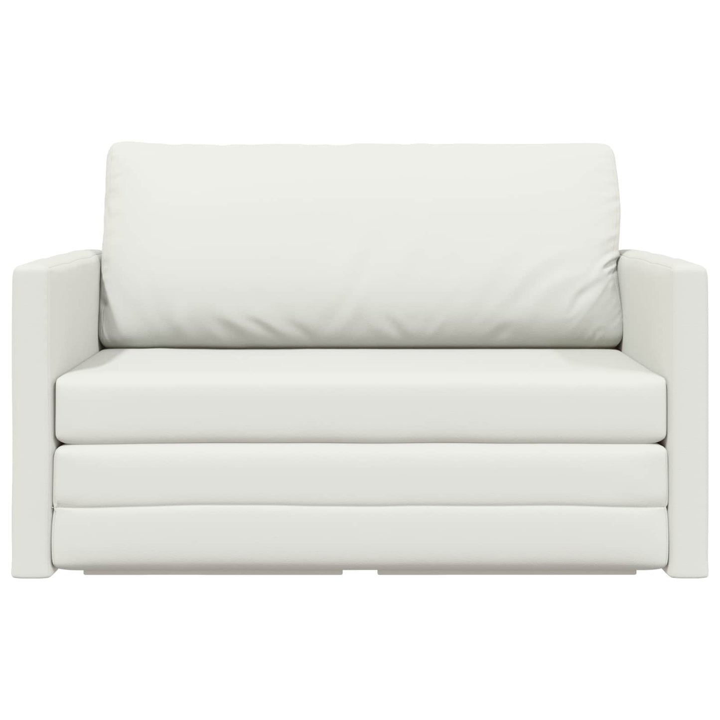 vidaXL Schlafsofa 110cm Weiß Kunstleder