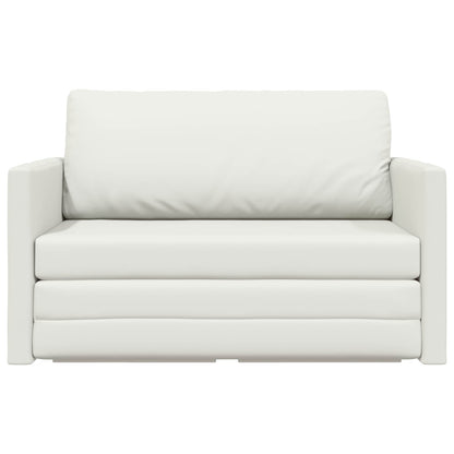 vidaXL Schlafsofa 110cm Weiß Kunstleder
