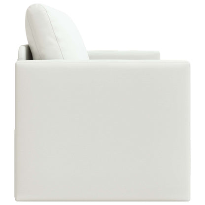 vidaXL Schlafsofa 110cm Weiß Kunstleder