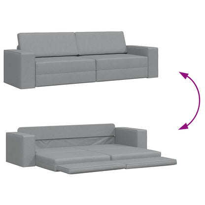 vidaXL Schlafsofa 200cm Hellgrau Stoff