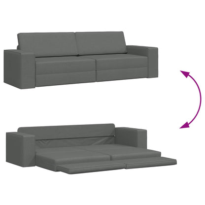 vidaXL Schlafsofa 200cm Dunkelgrau Stoff