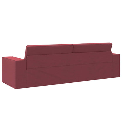 vidaXL Schlafsofa 200cm Weinrot Stoff