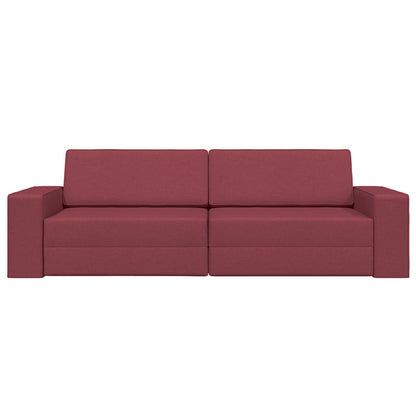vidaXL Schlafsofa 200cm Weinrot Stoff