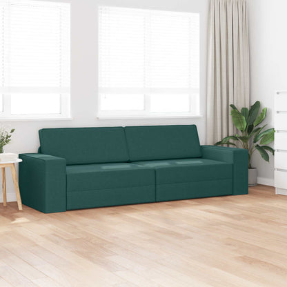 vidaXL Schlafsofa 200cm Dunkelgrün Stoff