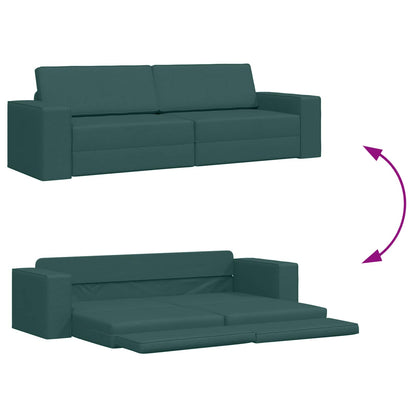 vidaXL Schlafsofa 200cm Dunkelgrün Stoff