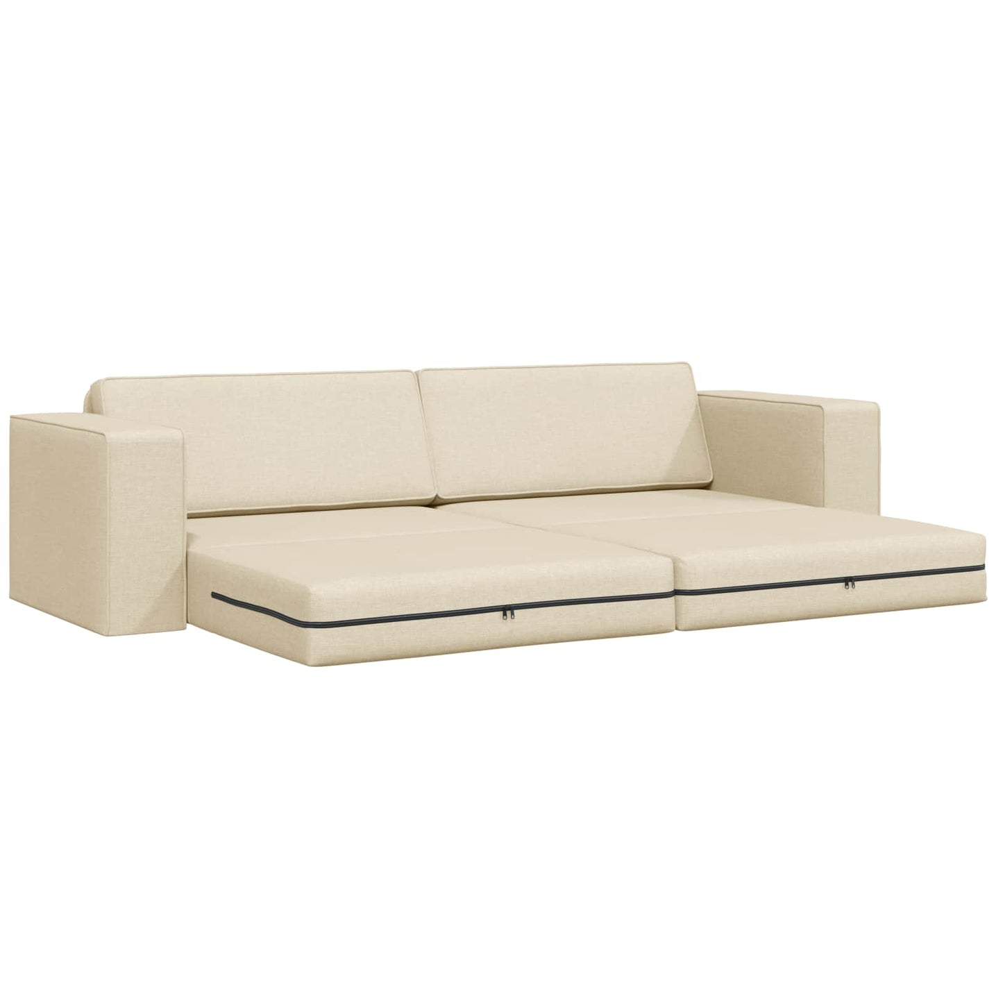 vidaXL Schlafsofa 200cm Creme Stoff