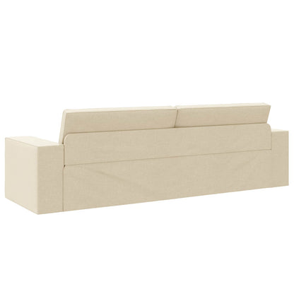 vidaXL Schlafsofa 200cm Creme Stoff