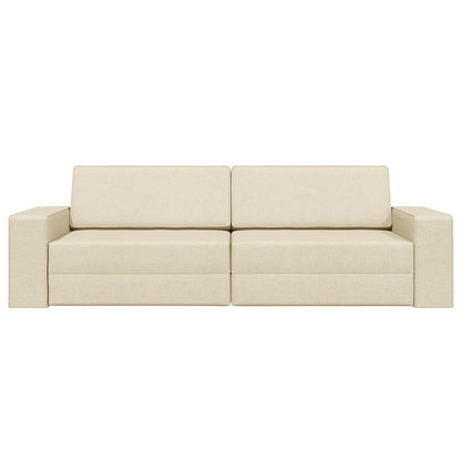 vidaXL Schlafsofa 200cm Creme Stoff