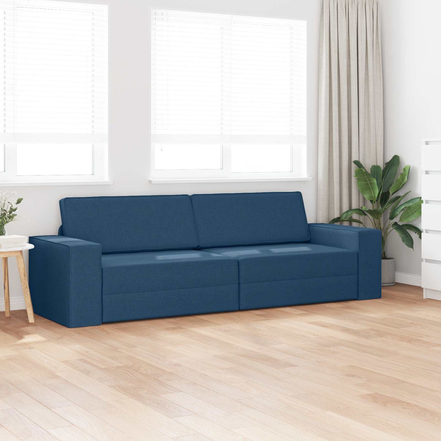 vidaXL Schlafsofa 200cm Marineblau Stoff