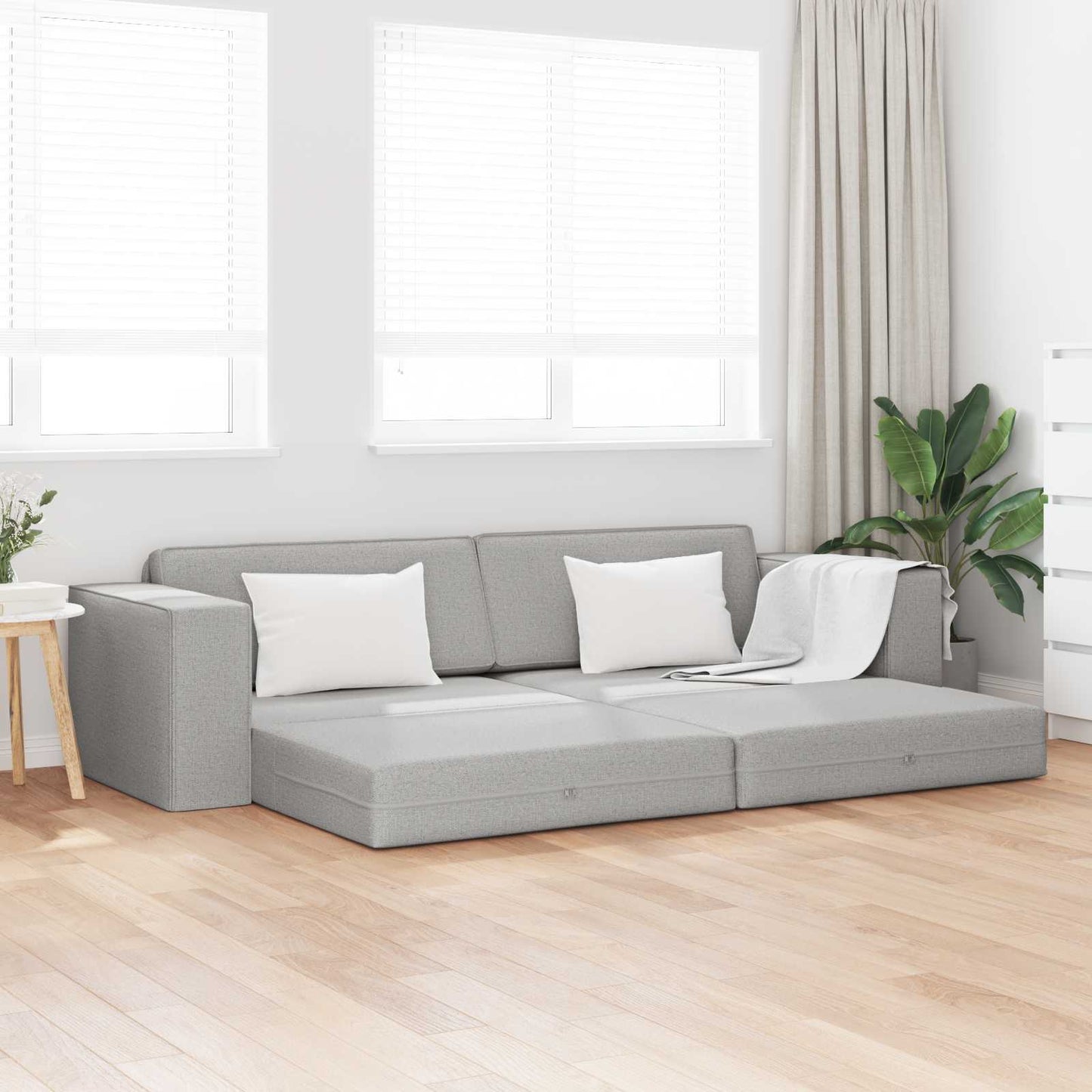 vidaXL Schlafsofa 200cm Wolkengrau Stoff