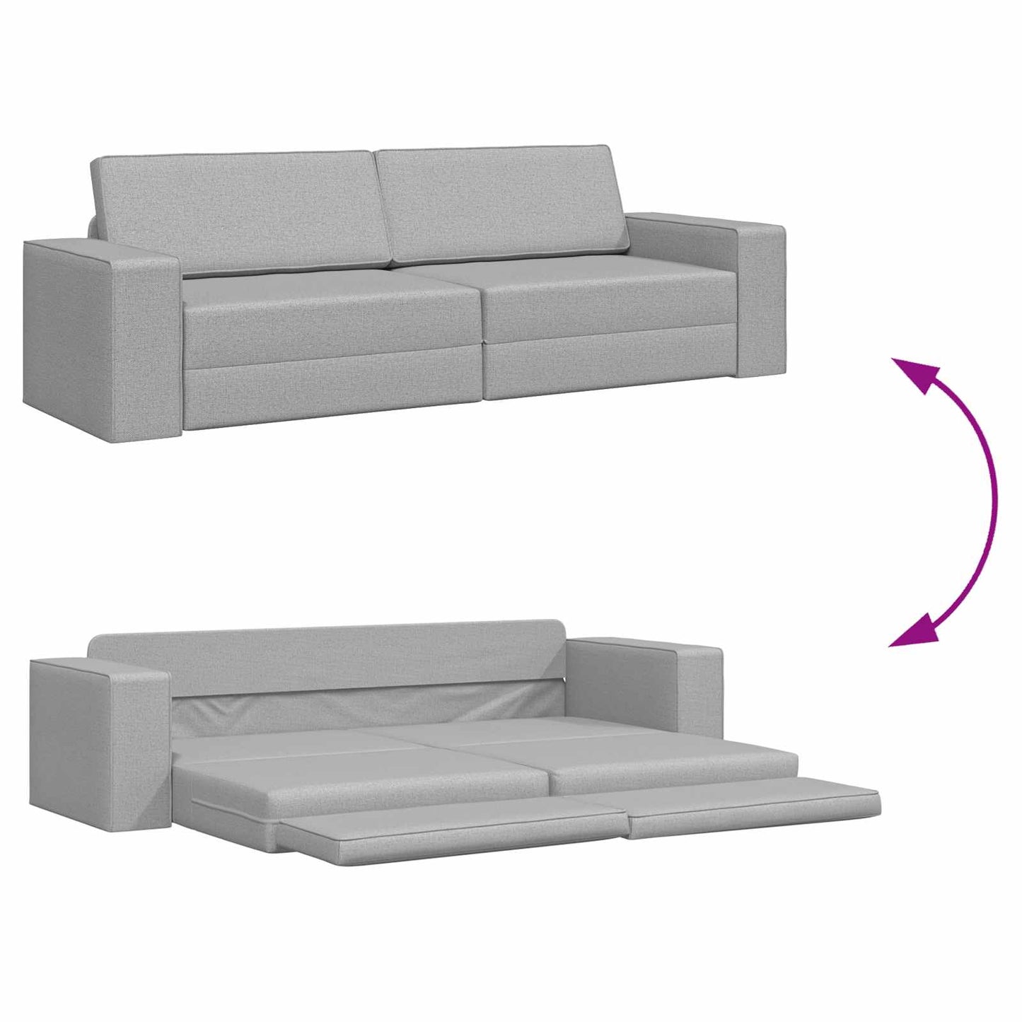 vidaXL Schlafsofa 200cm Wolkengrau Stoff