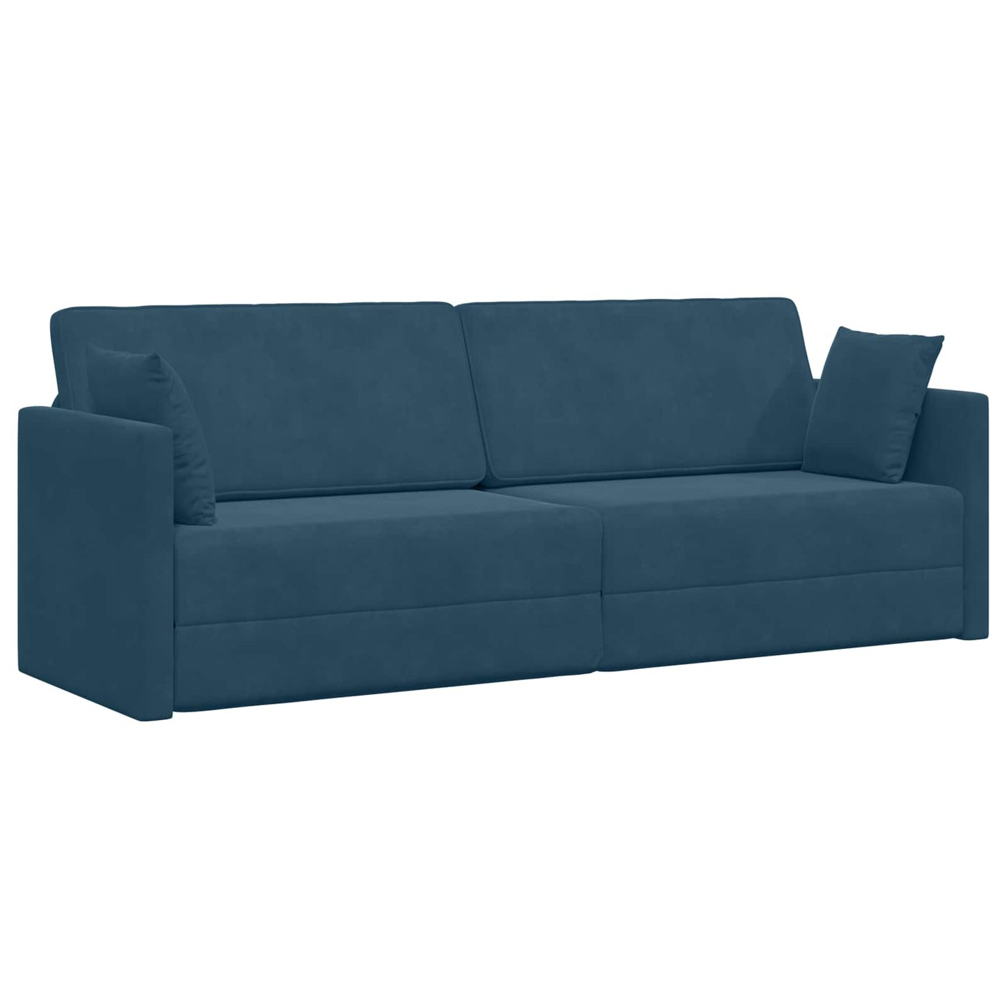 Boden-Sofa-Bett 200cm Blau Samt
