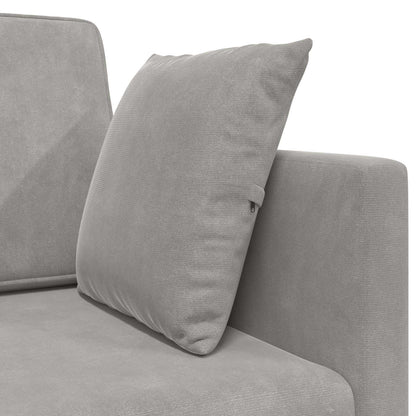 vidaXL Boden-Sofa-Bett 200cm Hellgrau Samt