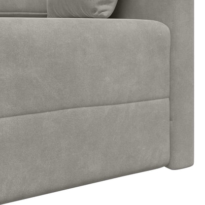 vidaXL Boden-Sofa-Bett 200cm Hellgrau Samt