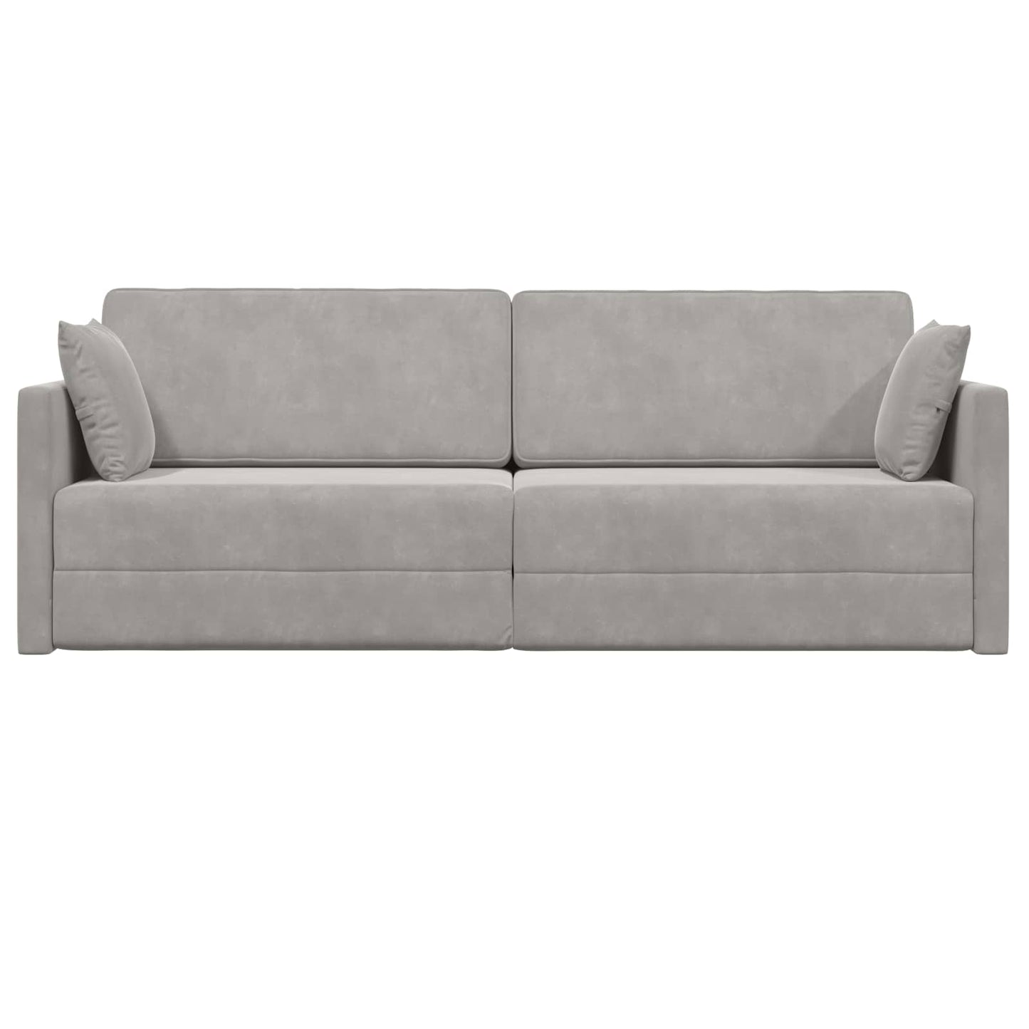 vidaXL Boden-Sofa-Bett 200cm Hellgrau Samt