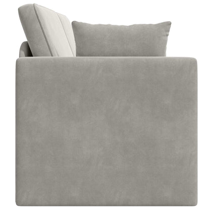 vidaXL Boden-Sofa-Bett 200cm Hellgrau Samt