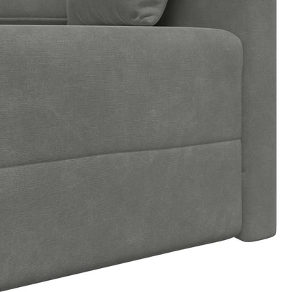 vidaXL Boden-Sofa-Bett 200cm Dunkelgrau Samt