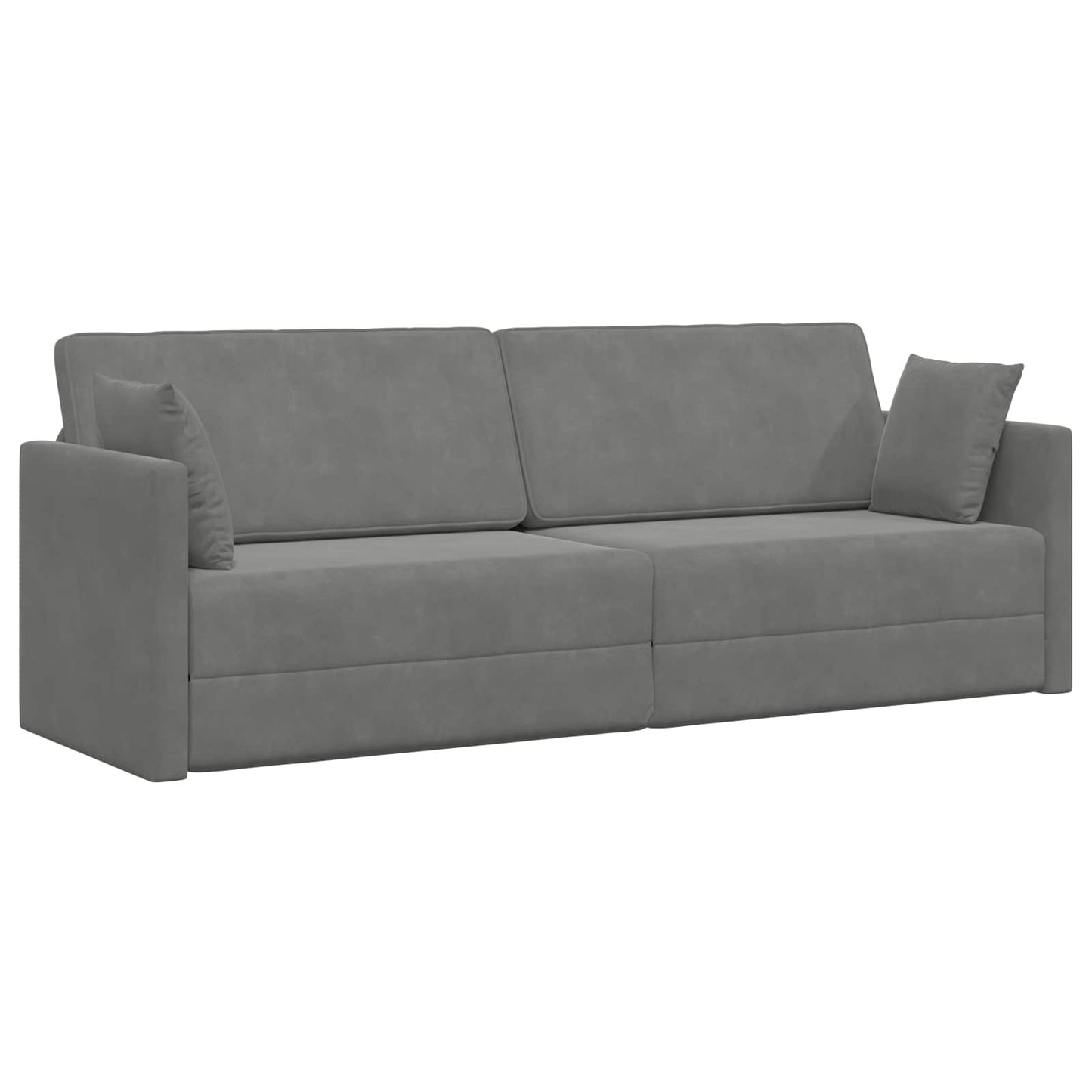 vidaXL Boden-Sofa-Bett 200cm Dunkelgrau Samt